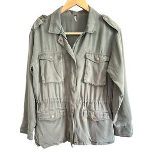 YOUNG FABULOUS & BROKE | Amelia Olive Safari Jacket Utility Jacket | Sz Small